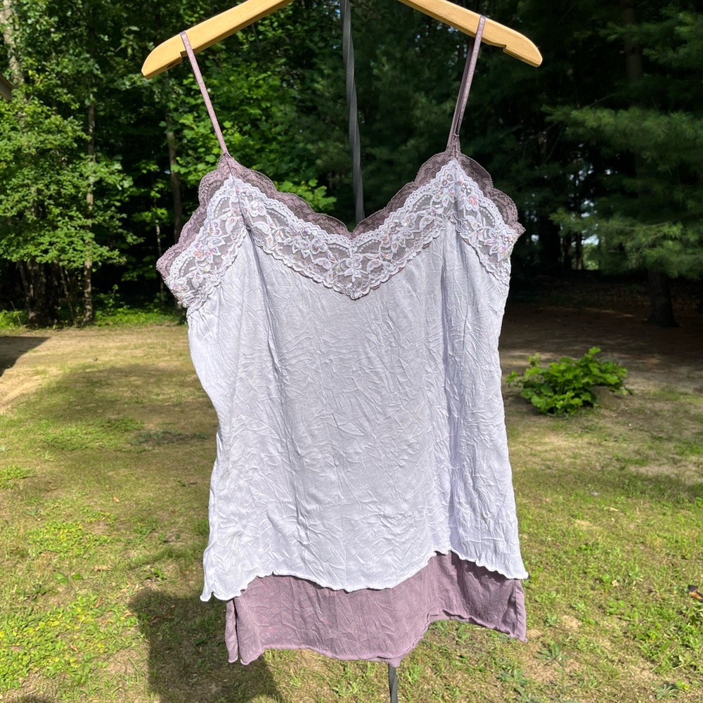 Y2K Vol. 1 Lace Sequin Cami Tank Top Purple Size XL Girly Fairy Whimsy - Picture 13 of 13